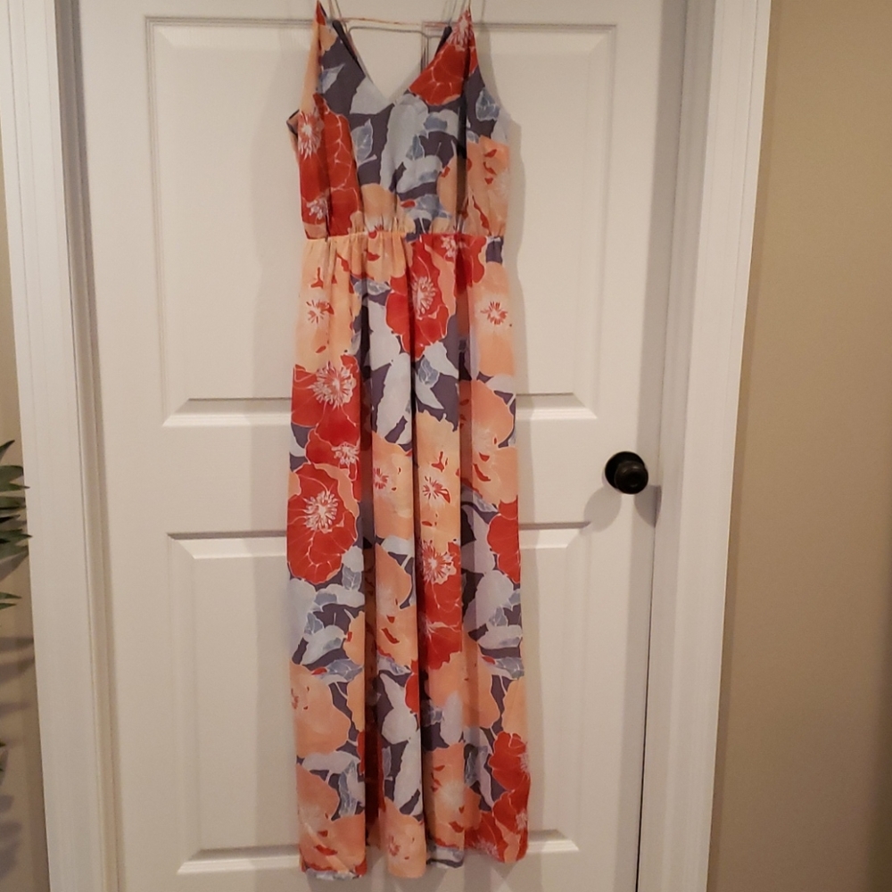 Loft size 8 floral maxi dress